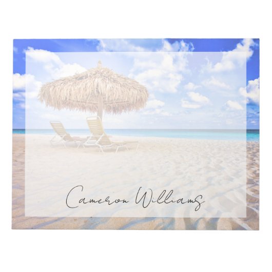 Tropische Strände | Aruba Sandy Beach Notizblock (Vorderseite)