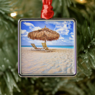 Tropische Strände Aruba Sandy Beach Ornament Aus Metall