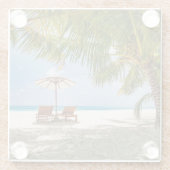Tropische Strände | Beach Dominikanische Republik Glasuntersetzer (Rückseite)