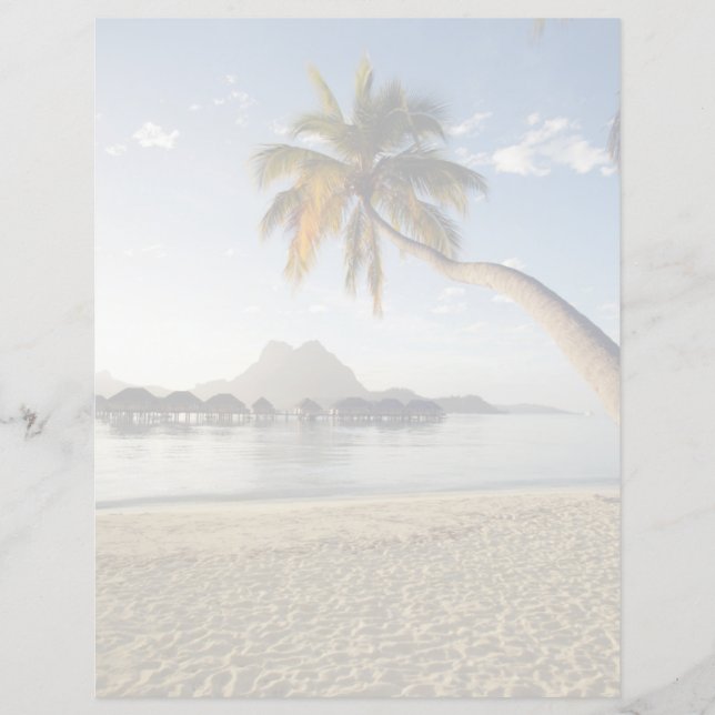Tropische Strände | Beach Huts, Bora Bora (Vorderseite)