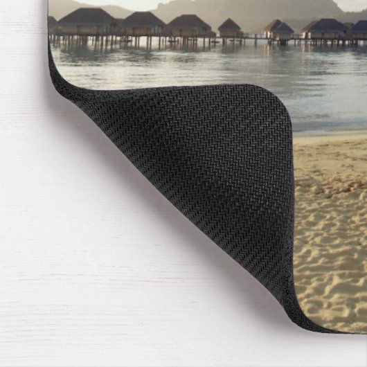 Tropische Strände | Beach Huts, Bora Bora Mousepad (Ecke)