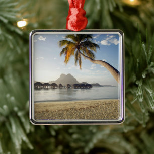 Tropische Strände   Beach Huts, Bora Bora Ornament Aus Metall