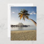 Tropische Strände | Beach Huts, Bora Bora Postkarte (Vorne/Hinten)
