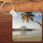 Tropische Strände | Beach Huts, Bora Bora Schlüsselanhänger (Vorderseite)
