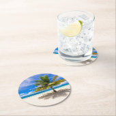 Tropische Strände | Bora Bora, Französisch-Polynes Runder Pappuntersetzer (Vor Ort)