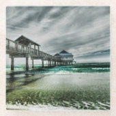 Tropische Strände | Clearwater Florida Glasuntersetzer (Vorderseite)