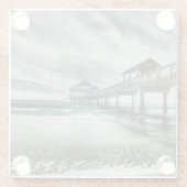 Tropische Strände | Clearwater Florida Glasuntersetzer (Rückseite)