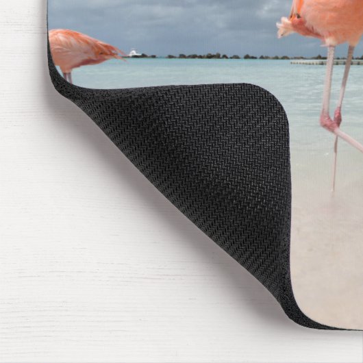Tropische Strände | Flamingos Beach, Aruba Mousepad (Ecke)