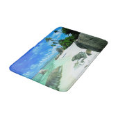 Tropische Strände | Insel La Digue Badematte (Schrägansicht)