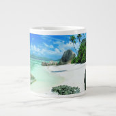 Tropische Strände | Insel La Digue Jumbo-Tasse (Vorderseite)