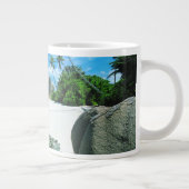 Tropische Strände | Insel La Digue Jumbo-Tasse (Rechts)