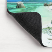 Tropische Strände | Insel La Digue Mousepad (Ecke)