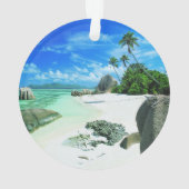 Tropische Strände | Insel La Digue Ornament (Rückseite)