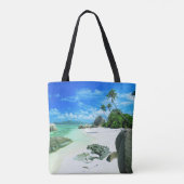 Tropische Strände | Insel La Digue Tasche (Rückseite)