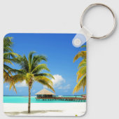 Tropische Strände | Insel & Lagune, Malediven Schlüsselanhänger (Rückseite)