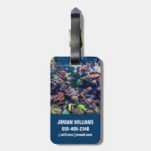 Tropische Strände | Korallenriff Gepäckanhänger (Rückseite vertikal)