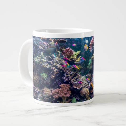 Tropische Strände | Korallenriff Jumbo-Tasse (Vorderseite Links)