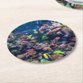 Tropische Strände | Korallenriff Runder Pappuntersetzer (Angewinkelt)