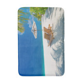 Tropische Strände | Lounge Chairs Beach, Bora Bora Badematte (Vorderseite Vertikal)