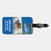 Tropische Strände | Lounge Chairs Beach, Bora Bora Gepäckanhänger (Rückseite horizontal)