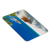 Tropische Strände | Lounge Chairs Beach, Bora Bora Magnet (Rechte Seite)