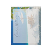 Tropische Strände | Lounge Chairs Beach, Bora Bora Notizblock (Rotiert)