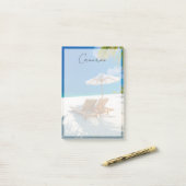 Tropische Strände | Lounge Chairs Beach, Bora Bora Post-it Klebezettel (Auf Schreibtisch)