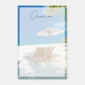 Tropische Strände | Lounge Chairs Beach, Bora Bora Post-it Klebezettel (Vorderseite)