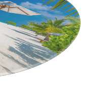 Tropische Strände | Lounge Chairs Beach, Bora Bora Schneidebrett (Ecke)