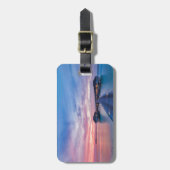 Tropische Strände | Maldives Bungalows Gepäckanhänger (Vorderseite vertikal)