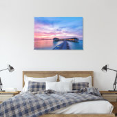 Tropische Strände | Maldives Bungalows Leinwanddruck (Insitu (Schlafzimmer))