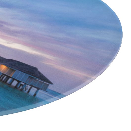 Tropische Strände | Maldives Bungalows Schneidebrett (Ecke)