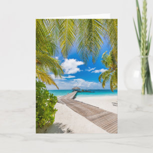 Tropische Strände   Maldives Island Wooden Jetty Karte