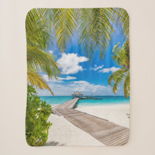 Tropische Strände Maldives Island Wooden Jetty Sherpadecke