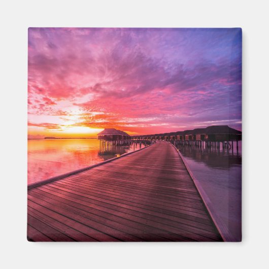 Tropische Strände | Malediven Sunset Magnet (Vorne)