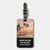 Tropische Strände | Malediven Tropical Beach & Poo Gepäckanhänger (Vorderseite vertikal)