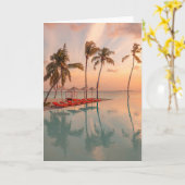 Tropische Strände | Malediven Tropical Beach & Poo Karte (Gelbe Blume)