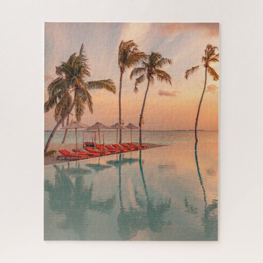 Tropische Strände | Malediven Tropical Beach & Poo Puzzle (Vertikal)