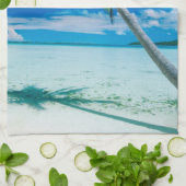 Tropische Strände | Motu Tofari Beach, Bora Bora Geschirrtuch (Gefaltet)