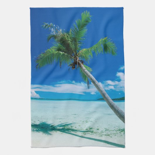 Tropische Strände | Motu Tofari Beach, Bora Bora Geschirrtuch (Vertikal)