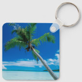Tropische Strände | Motu Tofari Beach, Bora Bora Schlüsselanhänger (Rückseite)