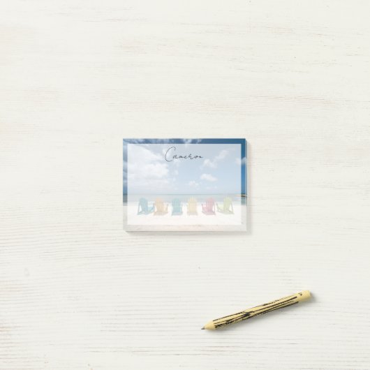 Tropische Strände | Palm Beach, Aruba Post-it Klebezettel (Auf Schreibtisch)