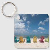 Tropische Strände | Palm Beach, Aruba Schlüsselanhänger (Vorderseite)