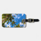 Tropische Strände | Palmen auf blauem Himmel Gepäckanhänger (Vorderseite horizontal)