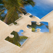 Tropische Strände | Palmen auf blauem Himmel Puzzle (Seite)