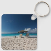 Tropische Strände | Sandstrand, Anguilla Schlüsselanhänger (Rückseite)