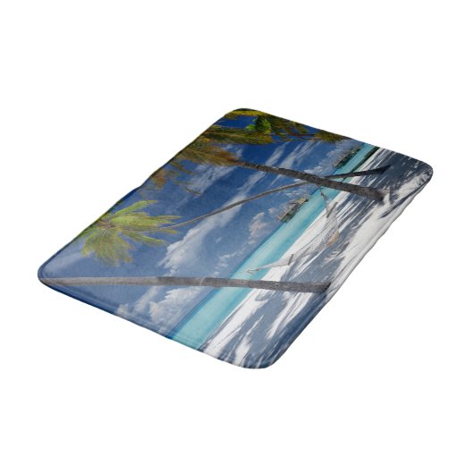 Tropische Strände | Sandstrand, Malediven Badematte (Schrägansicht)