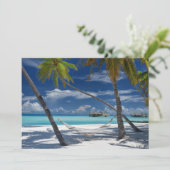 Tropische Strände | Sandstrand, Malediven Dankeskarte (Stehend Vorderseite)