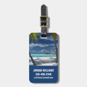 Tropische Strände | Sandstrand, Malediven Gepäckanhänger (Vorderseite vertikal)