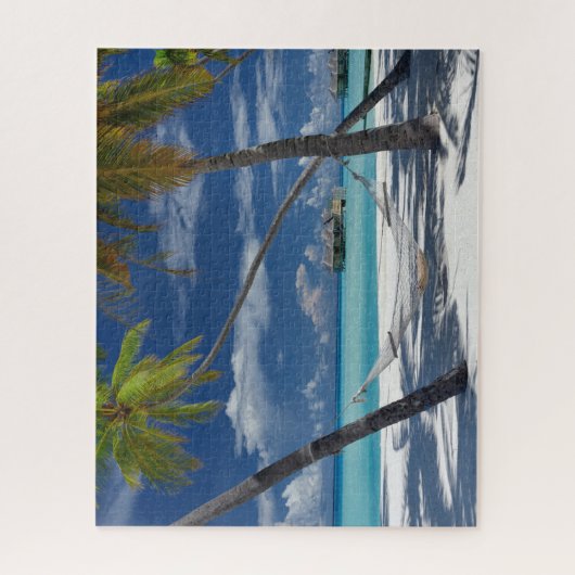 Tropische Strände | Sandstrand, Malediven Puzzle (Vertikal)